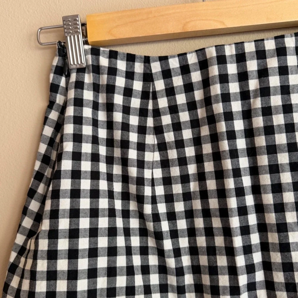 Snidel‎ Black White Gingham Cotton Mini Skirt Womens Size 0